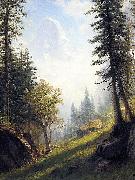 Albert Bierstadt Among the Bernese Alps oil painting on canvas